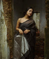Black Jacquard Silk Saree | Bridal & Festive Wear