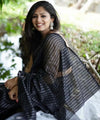 Black Jacquard Silk Saree | Ethnic Wear for Women
