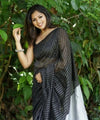 Black Jacquard Silk Saree | Ethnic Wear for Women