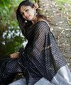 Black Jacquard Silk Saree | Ethnic Wear for Women