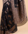 Black Jacquard Silk Saree | Festival & Ceremony Wear
