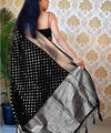 Black Jacquard Silk Saree | Festival & Ceremony Wear