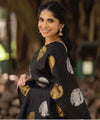 Black Jacquard Silk Saree | Festival & Ceremony Wear