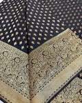 Black Jacquard Silk Saree | Festive & Party Wear
