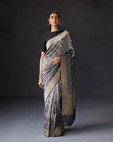 Black Jacquard Silk Saree | Festive & Party Wear