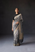 Black Jacquard Silk Saree | Festive & Party Wear