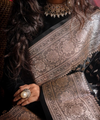 Black Jacquard Silk Saree | Festive & Party Wear