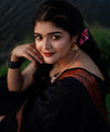 Black Jacquard Silk Saree | Festive & Party Wear