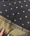 Black Jacquard Silk Saree | Festive & Party Wear