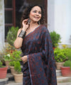 Black Jacquard Silk Saree | Festive & Party Wear