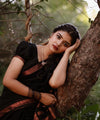 Black Jacquard Silk Saree | Festive & Party Wear