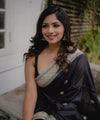 Black Jacquard Silk Saree | Rich Zari Border Saree