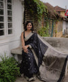 Black Jacquard Silk Saree | Rich Zari Border Saree
