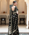 Black Jacquard Silk Saree | Traditional Wedding Wear