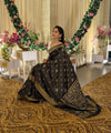 Black Jacquard Silk Saree | Traditional Wedding Wear