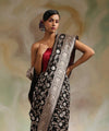 Black Jacquard Silk Saree | Traditional Wedding Wear