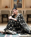 Black Jacquard Silk Saree | Traditional Wedding Wear