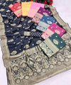 Black Jacquard Silk Saree | Traditional Wedding Wear
