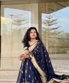 Black Jacquard Silk Saree | Wedding & Festive Wear
