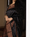 Black Jacquard Silk Saree | Wedding & Festive Wear