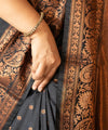 Black Jacquard Silk Saree | Wedding & Festive Wear