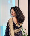Black Jacquard Silk Saree | Wedding & Festive Wear
