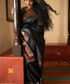 Black Jacquard Silk Saree | Wedding & Festive Wear