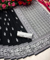 Black Jacquard Silk Saree | Wedding & Reception Wear