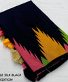 Black Jacquard Silk Saree | Wedding & Reception Wear