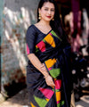 Black Jacquard Silk Saree | Wedding & Reception Wear