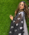 Black Jacquard Silk Saree | Wedding & Reception Wear