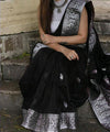 Black Jacquard Silk Saree | Wedding & Reception Wear