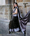 Black Jacquard Silk Saree | Wedding & Reception Wear