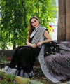 Black Jacquard Silk Saree | Wedding & Reception Wear