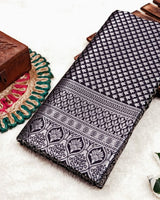 Black Kanjivaram Silk Saree | Bridal & Festive Wear