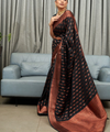 Black Kanjivaram Silk Saree | Ethnic Wear for Women
