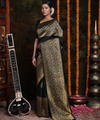 Black Kanjivaram Silk Saree | Traditional Wedding Wear