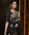 Black Kanjivaram Silk Saree | Traditional Wedding Wear