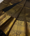 Black Kanjivaram Silk Saree | Traditional Wedding Wear