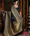 Black Kanjivaram Silk Saree | Traditional Wedding Wear