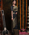 Black Kanjivaram Silk Saree | Traditional Wedding Wear