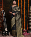Black Kanjivaram Silk Saree | Traditional Wedding Wear