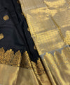 Black Kanjivaram Silk Saree | Traditional Zari Weave