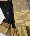 Black Kanjivaram Silk Saree | Traditional Zari Weave