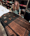 Black Kanjivaram Silk Saree | Traditional Zari Weave