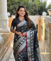 Black Kanjivaram Silk Saree | Wedding & Reception Wear