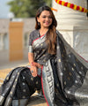 Black Kanjivaram Silk Saree | Wedding & Reception Wear