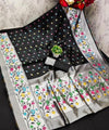 Black Paithani Silk Saree | Traditional Wedding Wear