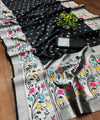 Black Paithani Silk Saree | Traditional Wedding Wear