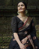 Black Paithani Silk Saree | Wedding & Reception Wear